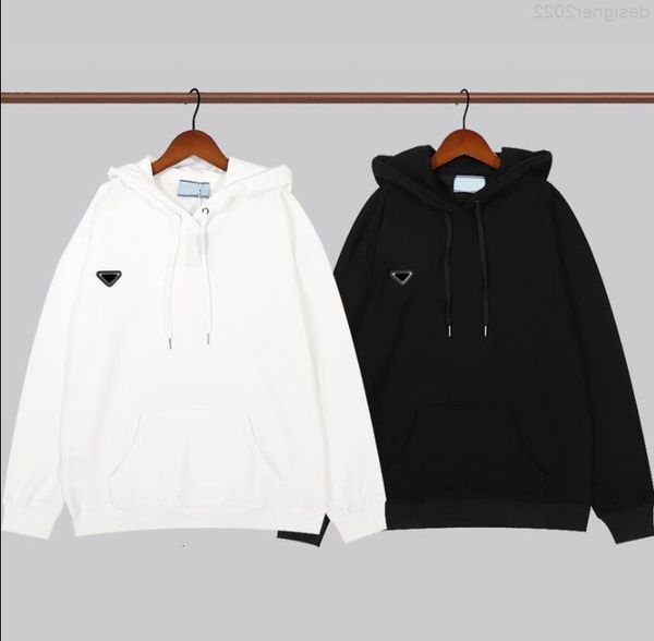 

fashion triangl ehomme hooded sweatshirts men women designer hoodies mens clothing high street print hoodie pullover winter, Black