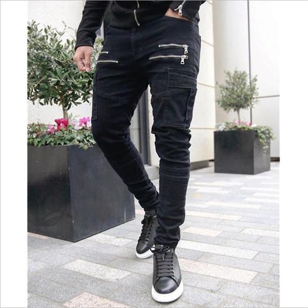 

men's pants jogging casual bodybuilding sweat tight running gym fashion, Black