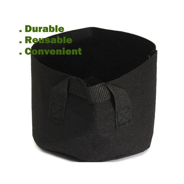 

wholesale round non-woven fabric plant pots pouch root container grow bag aeration flower pots contai wmtwtn new_dhbest