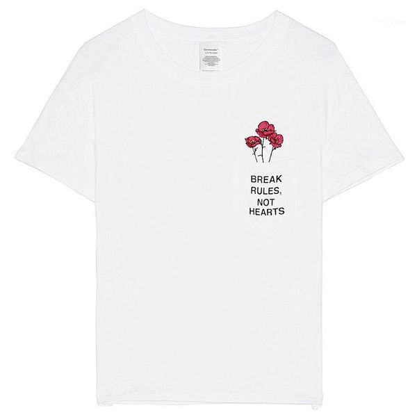 

rose pocket t shirt women summer graphic casual egirl aesthetic korean ulzzang vintage vogue white cotton ladies plus size1