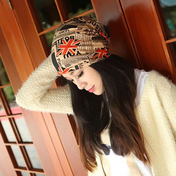 

beanie/skull caps 1 pcs lytwtw's women hat polyester casual british flag women's hats spring autumn female cap scarf fashion beani, Blue;gray