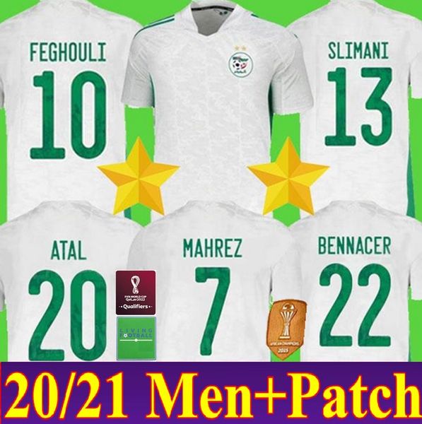 

new 2020 2021 algeria mahrez soccer jerseys argelia 20 21 atal feghouli slimani brahimi home away bennacer men football shirts, Black;yellow