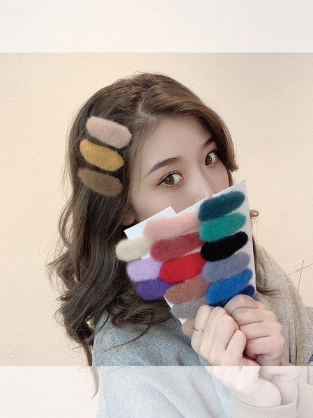 

plush girl korean ins style bangs headdress net red 2020 new side clip hairpin