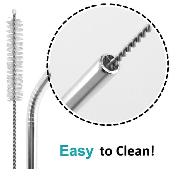 

fuhaihe set of 10 reusable replacement metal stainless steel straws with 2 cleaning brushes for 30oz , rtic, jllihk jjxh