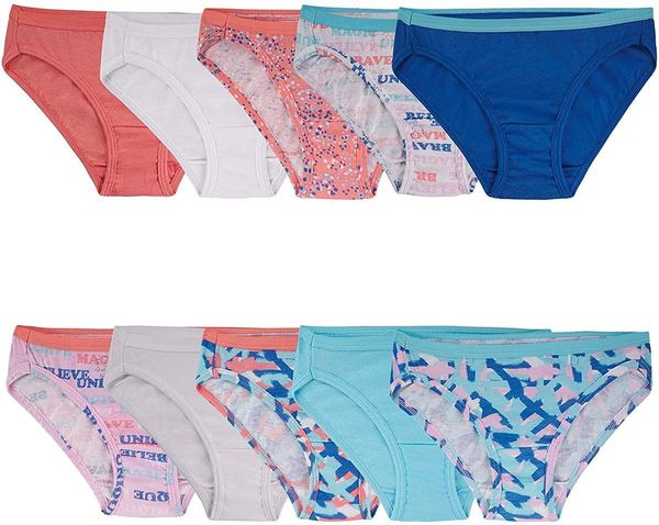 

fruit of the room girls' cotton bikini underwear
