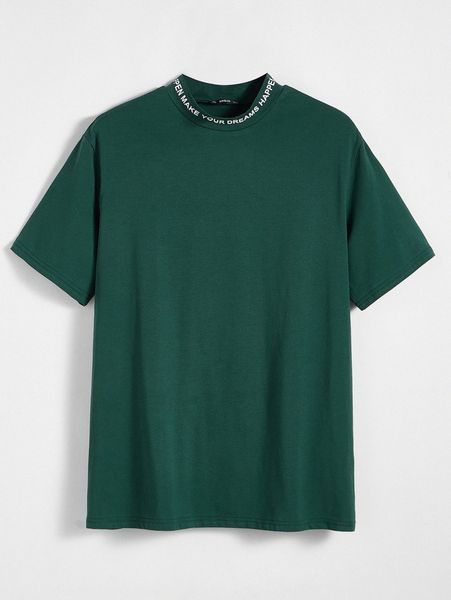 

men slogan graphic neck q7at#, White;black