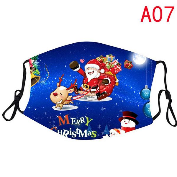 

face mask new christmas santa claus tree snowman fashion face mask boys girls christmas deer decoration printing dust haze facemask