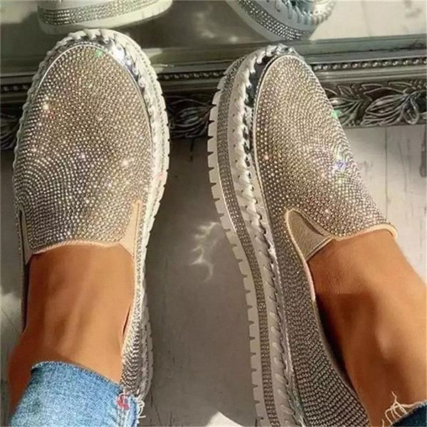 

women flat glitter sneakers casual female mesh lace up bling platform comfortable plus size vulcanized shoes zapatillas mujer #gk26