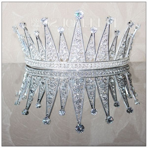 

lroyal bridal headdress princess zircon crown super wedding dress accessories m, Silver