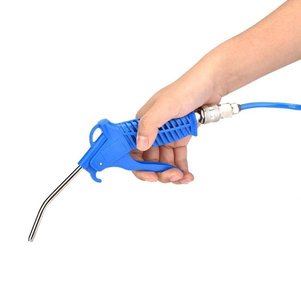 

blue air duster gun pneumatic wind blowing kit set with eu connector + pu hose hot