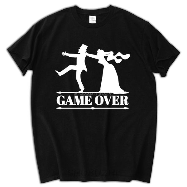 

sport basic style o-neck organic cotton game over bride groom bachelor bachelorette party t shirt men fashion t shirt for men sbz5191