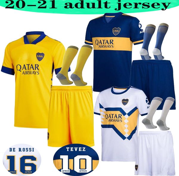 

2020 boca juniors soccer jersey home away boca juniors 3rd gago osvaldo carlitos perez de rossi tevez pavon jrs football uniforms suit, Black