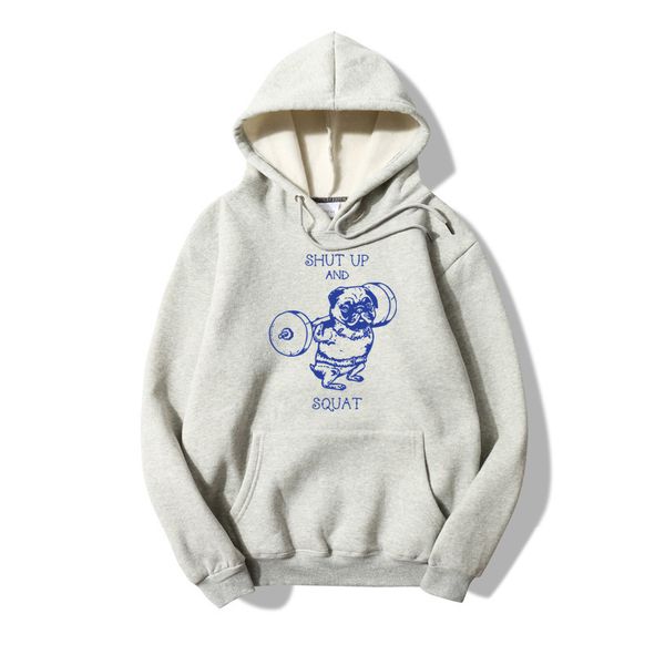 

blue dog print loose hoodies womens mens sweatshirt pullover