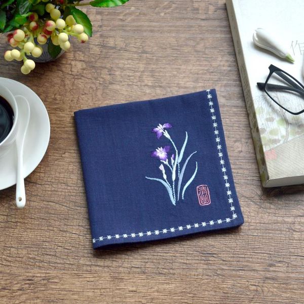 

orchid стиль старинных вышивок хлопок и старинных белье носового платка карман иностранца квадратного дня рождения старцы рождественский под, Black;gray