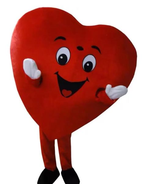 Venta de fábrica EVA Material Mascota Disfraces de mascota disfraces Corazón rojo de adulto Disfraz Tamaño adulto Corazón de lujo