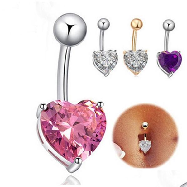 

fashion women elegant crystal rhinestone body piercing jewelry belly button navel rings body piercing fashion jewelry charm k42un, Silver