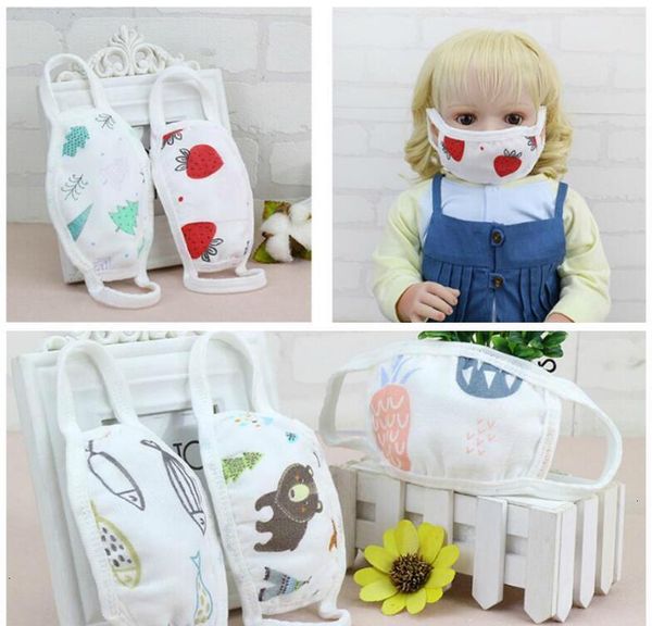 

kids masks soft popular cartoon cotton cute respirator elastic anti dust resuable face mouth mask factory direct sale dhl