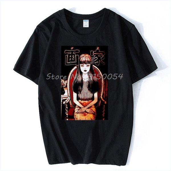 

sport t-shirt ma no kakera whispering woman mayumi junji ito ero print tshirt men cotton t shirt hip hop tees harajuku