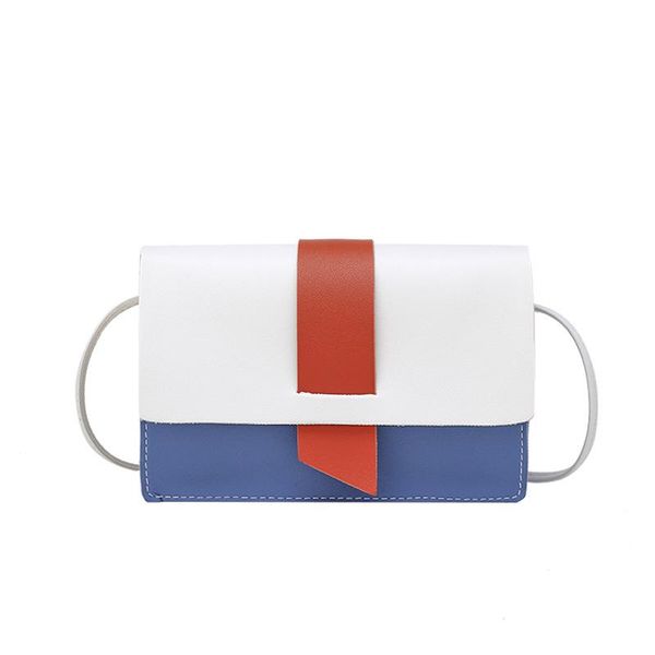

patchwork color women shoulder bag fashion simple imitation leather women bag all-match quality pu female crossbody youth gi