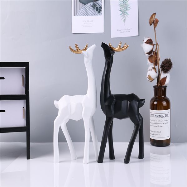 

statue deer ornaments resin crafts figurines scandinavian wind home decoration couple peace deer ornaments refined processing high quality