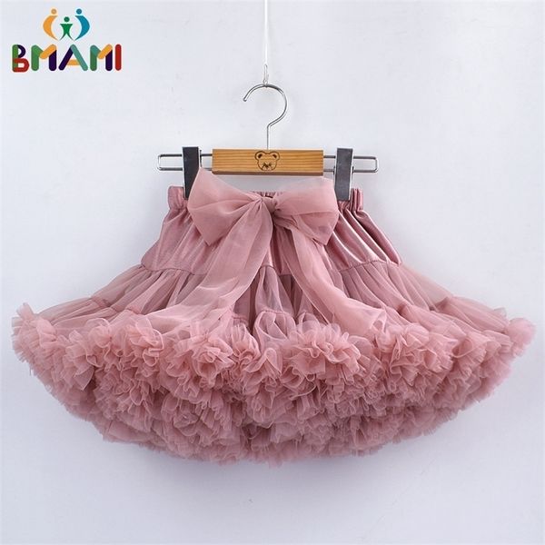 Gonna tutù per bambina Fluffy Balletto per bambini Pettiskirt per ragazza Gonne grande fiocco in tulle Festa di ballo per 220216