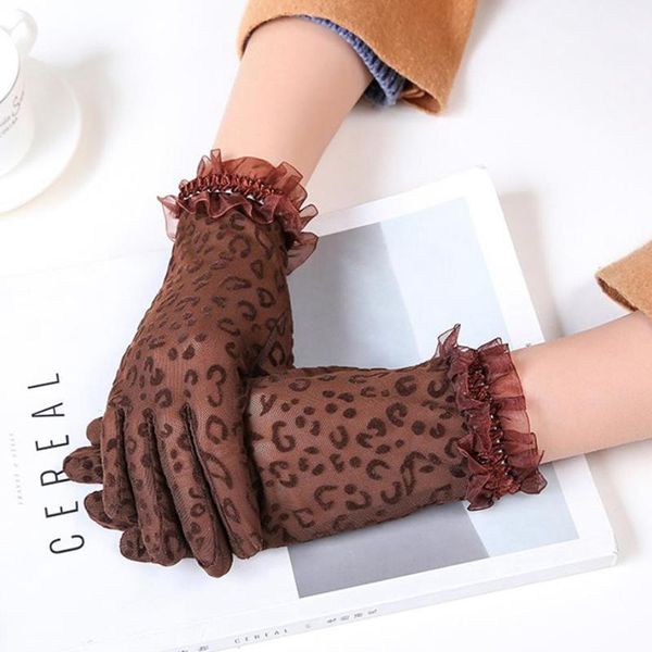

five fingers gloves fashion style women' summer uv-proof driving lace, Blue;gray