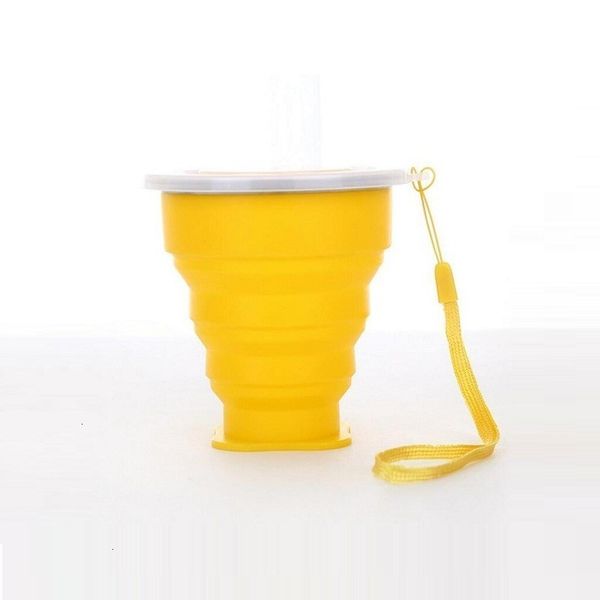 

200ml collapsible silicone retractable telescopic travel folding tea cup with lid outdoor coffee water cups 3 npj8i