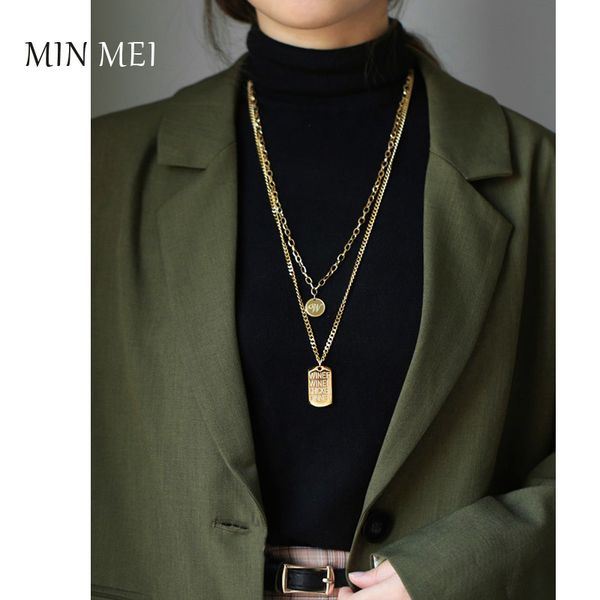 

autumn and winter high-end ins hip-hop necklace women 2020 new titanium steel versatile simple long net red sweater chain fashion, Silver