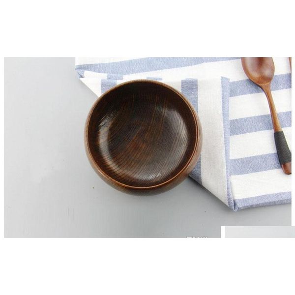 

1pc natural jujube wooden bowl soup rice noodles bowls kids lunch box kitchen tableware for baby feeding food c jllvch comb2010
