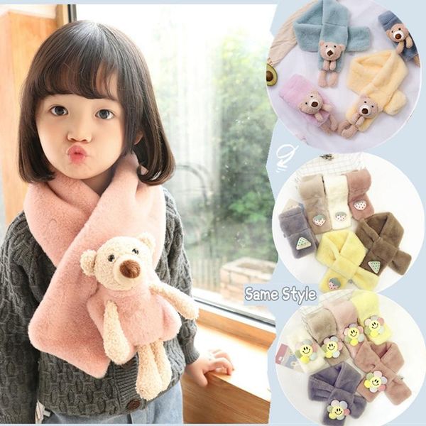 

fashion children knitted scarf solid color thicken winter keep warm boys girls neck scarves, Blue;gray