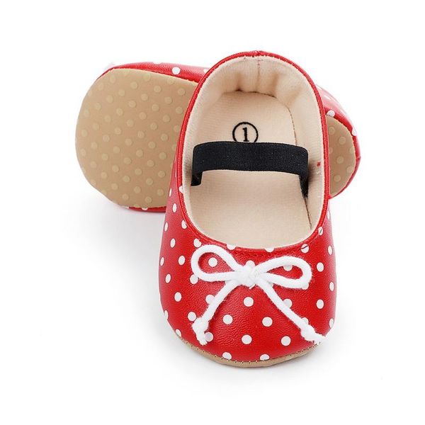 

first walkers 2021 born baby girl soft anti-slip shoes sneaker polka dot 0-18m