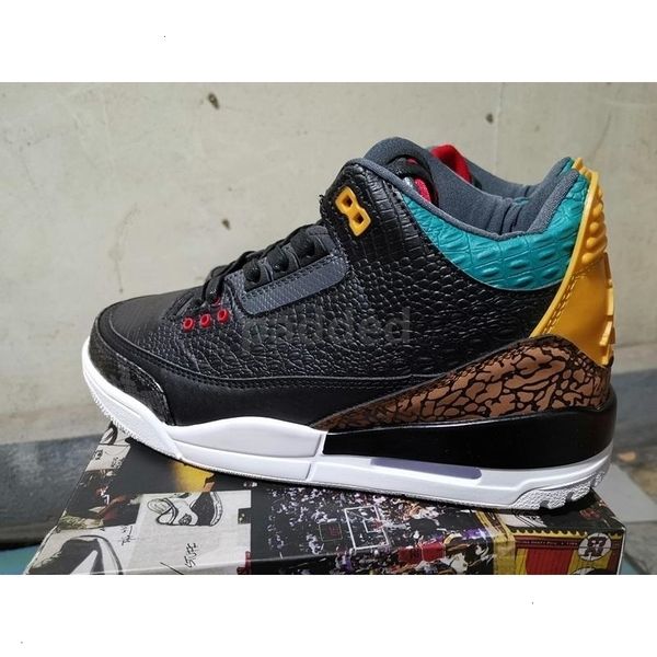 

2.0 3s 2020 shoes oregon ducks red 3 basketball animal cement unc lakers knicks mens trainers sports sneakers size 40-47, Black