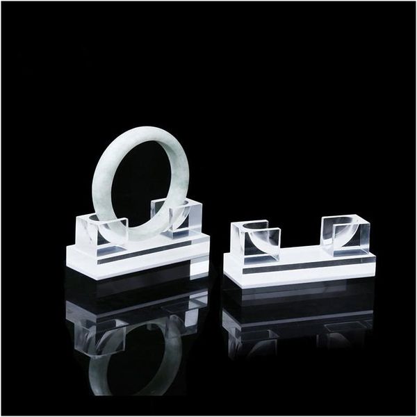 

acrylic jade bangle bracelet display stand for store counter showcase kiosk exquisite jewelry trade show hand band holder sjqxt, Black