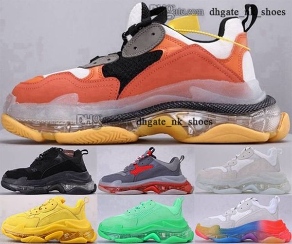 

ladies joggers luxury women men sneakers platform clear sole enfant classic trainers casual shoes triple s mens designer 2020 new arrival, Black