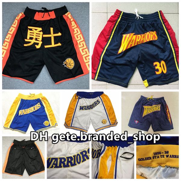 

just don mens stephen curry kevin durant zipper hip pop pocket pants professional authentic running classic embroidery basketball shorts, Black