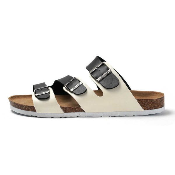 

elling beach soft cork slippers shoes for men 2022 summer flip flops male outdoor leather sandals zapatos de hombre designer classic luxury, Black