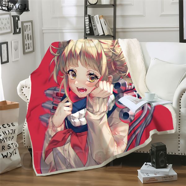 

cloocl anime ahegao blushing girl 3d print casual style air conditioning blanket sofa teens bedding throw blankets plush quilt