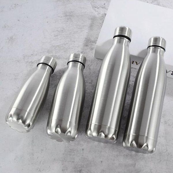 

350/500/750ml stainless steel water bottle portable bpa water drinking bottle gym sports cycling drinkware