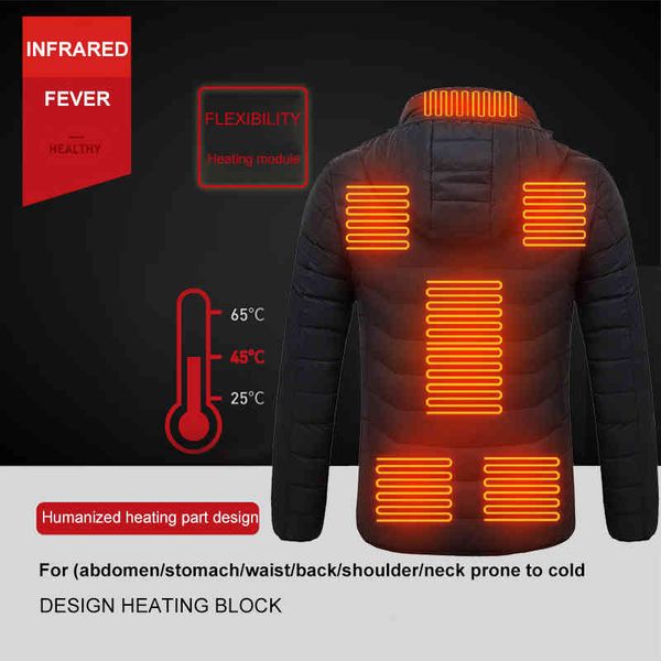 

men's jackets paratago winter heating men women heated warm clothing usb heater thermal cotton hiking hunting coats p9113-8 201130 93ry, Black;brown
