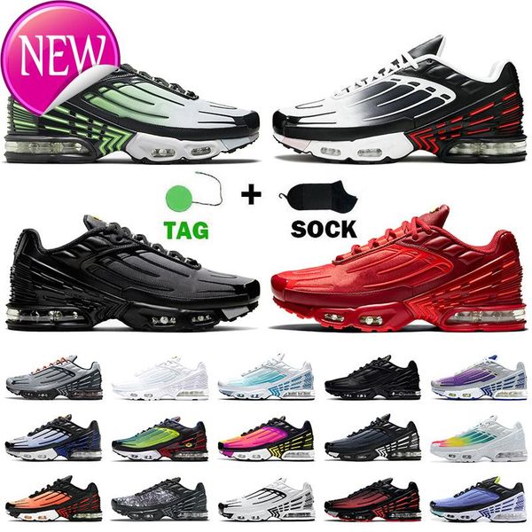 

wholesale tuned tn plus 3 trainers womens mens running shoes green aqua volt bred grey claystone red white og black sports