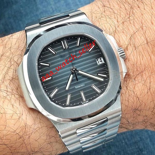 

18 styles u1 factory luxury mens watches 40mm 5711 5711r engraved mechanical automatic movement sapphire crystal sport wirstwatches, Slivery;brown