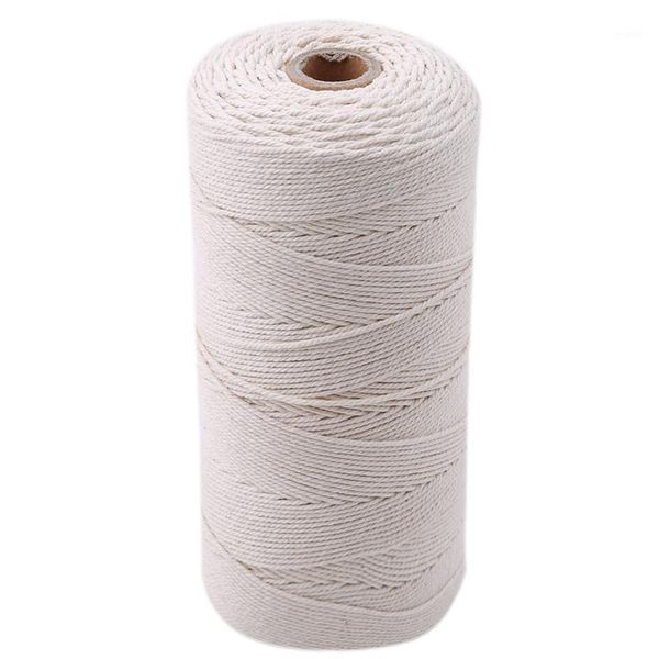 

new 1-3mm braided woven twisted cotton cord craft thread jewelry bags accessories diy beading string packing rope decorative1, Black;white