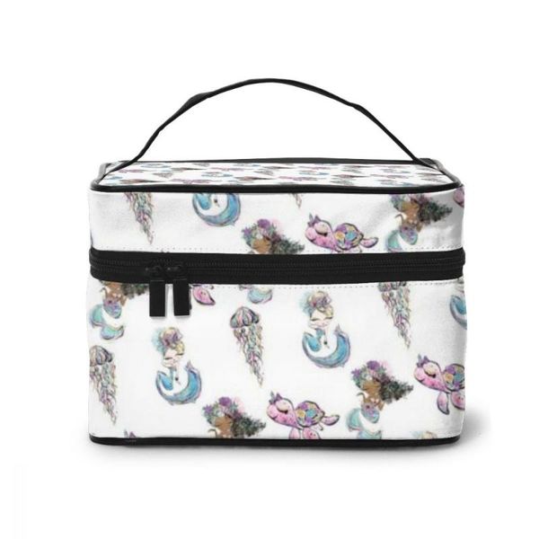 

noisydesigns woman extra large capacity cosmetic bags big travel toiletry bag mermaid pattern necessary organ makeup bag storage