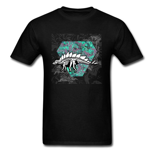 

dinosaur stegosaurus fossil cool summer short sleeve tees black shirts funky cartoon design company hooded sweatshirt hoodie men t shirt