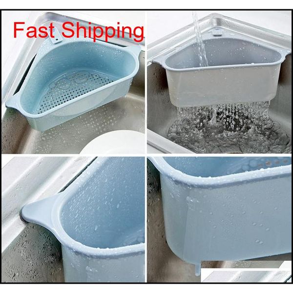 

triangular sink drain shelf shelving sink suction soap rag rack bucket kitchen drying rack sponge qylaba sweet07