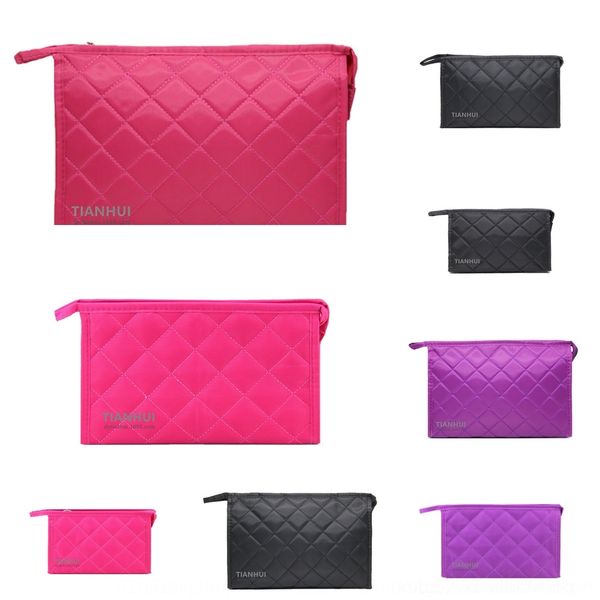 

hxjp4 three of set piece large capacity diamond cosmetic women's diamond cosmetic leisure embroidered lattice washing bag portable b la