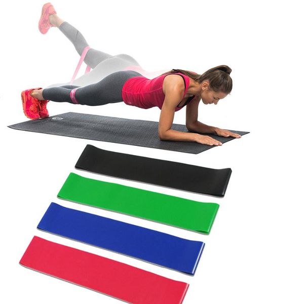 

4pc yoga resistance elastic bands for fitness workout bands exercise training strength fitness gum rubber elastic band equipment