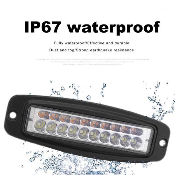 

7 inch dual-color 60w 20 led work light bar flush mount driving fog lamp led light bar beam driving work lights for off road1