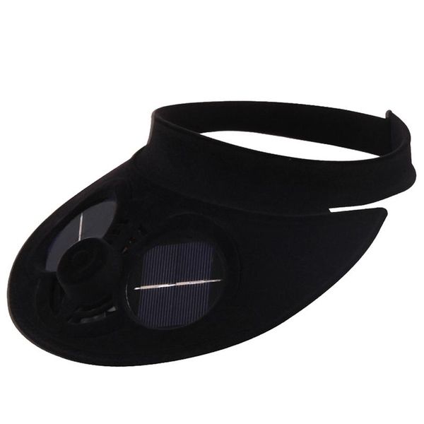 

black summer sport outdoor hat cap with solar sun power cooling fan bicycling climbing small air conditioning appliances solar, Black;white