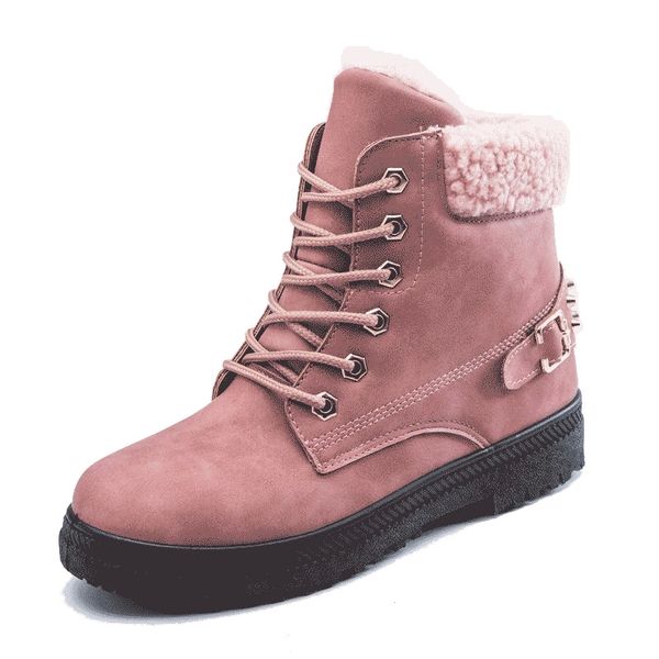 

fashion snow boots women winter shoes warm plush cold winter women ankle boots casual woman footwear plus size 42 a2995 #av4p, Black